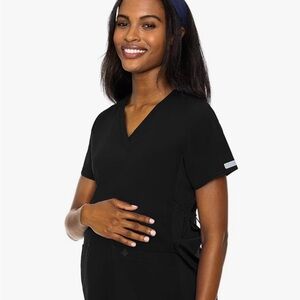Med Couture Black Maternity Scrub Set